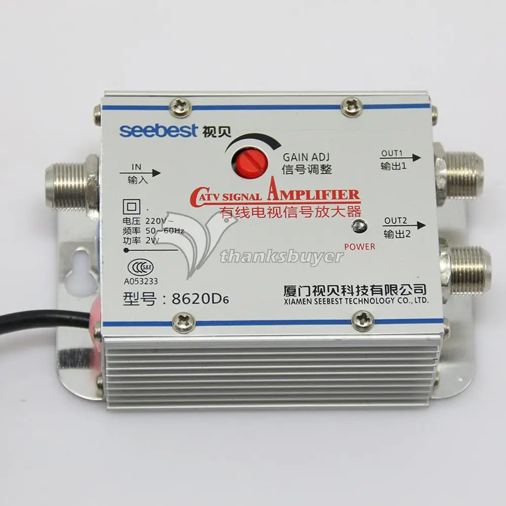 TZT SB-8620D6 2 way CA ТВ усилитель сигнала спутниковый кабель ТВ разделитель усилителя сигнала Усилитель CA tv 20DB