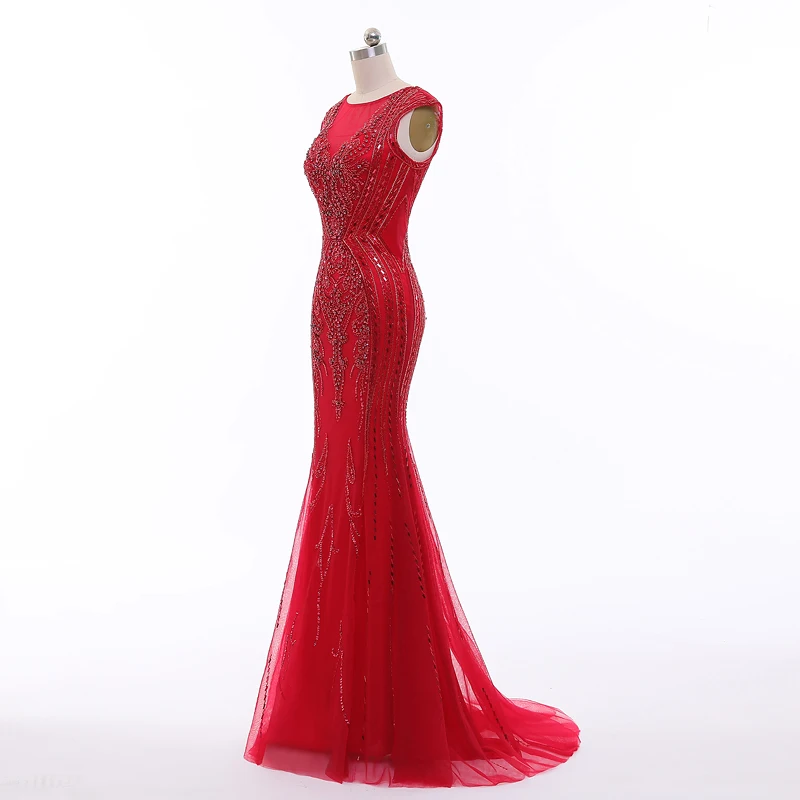 Женское вечернее платье до пола с блестками без рукавов|red evening|long red evening dressevening