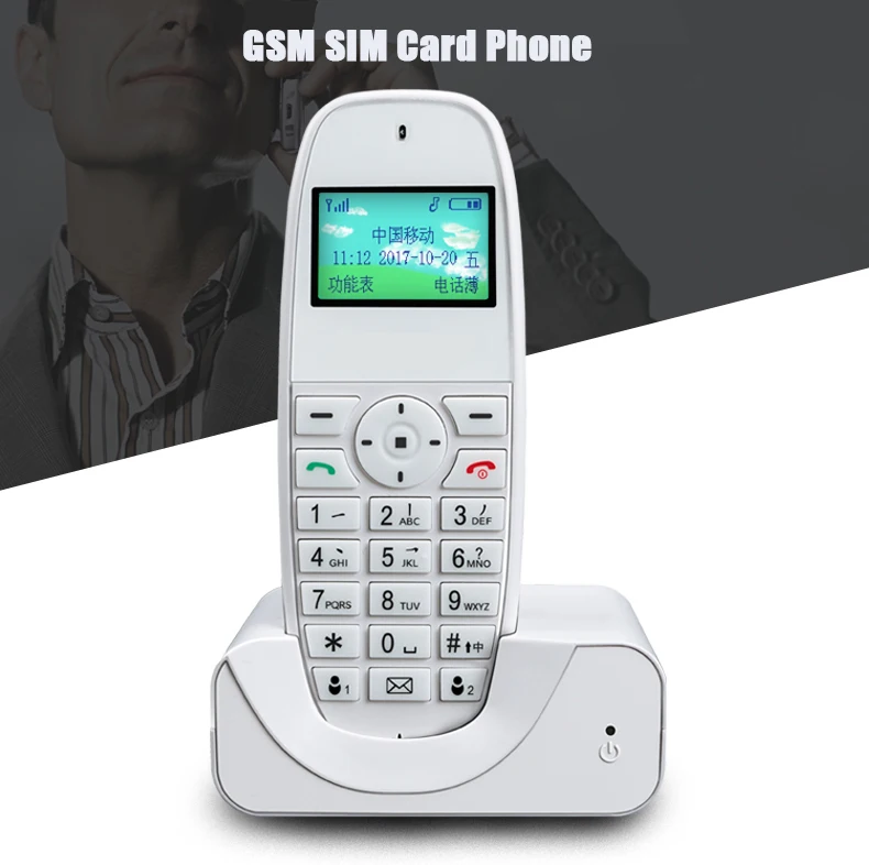 GSM 900/1800 МГц беспроводной телефон стационарный с SIM картой идентификатор вызова