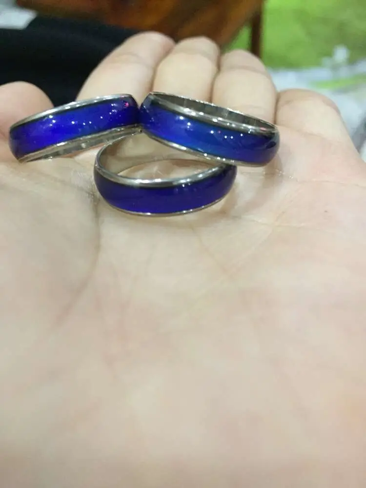 Кольцо в стиле хип хоп с изменяемой температурой кольца для настроения женщин и