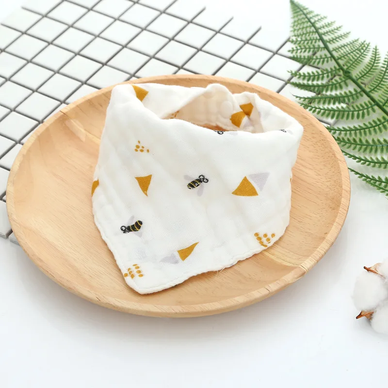 BEE Из муслина для новорожденных детские нагрудники мягкое полотенце-нагрудник бандана Детский Нагрудник слюнявчик для девочек и мальчиков нагрудник детская одежда слюнявчик для младенца полотенце - Цвет: BEE