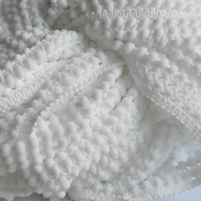 30 ярдов красивые чистые белые кружевные вышитые трехслойные помпоны сделай сам