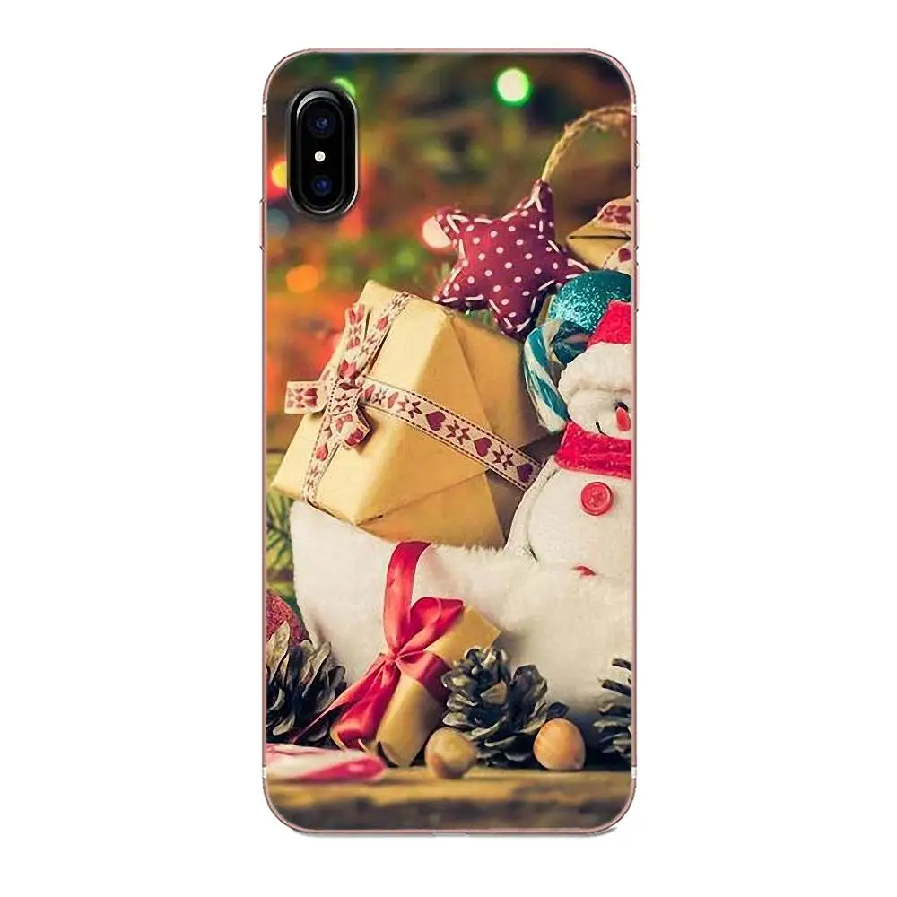 Мягкий ТПУ чехол для телефона Apple iPhone 4 4S 5 5C 5S SE 6 6S 7 8 Plus X XS Max XR новогодние подарки