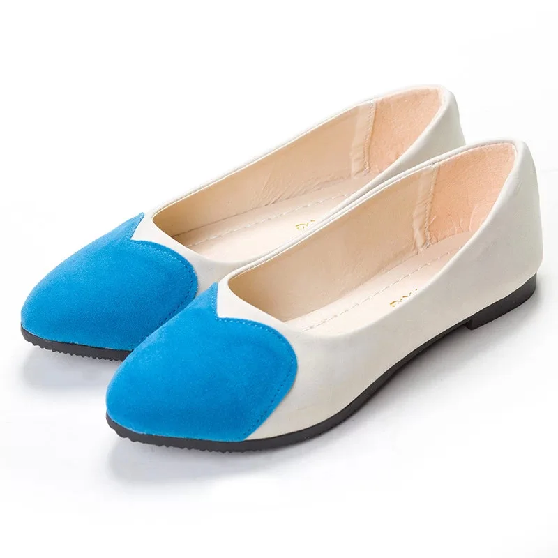 Модные красивые женские туфли на плоской подошве Цветная декоративная лодка