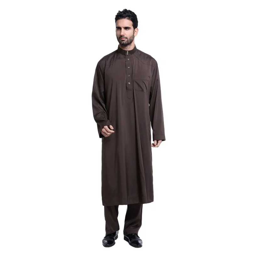 2018 модная мусульманская одежда для мужчин s кафтан jubba thobe abaya Арабская человек