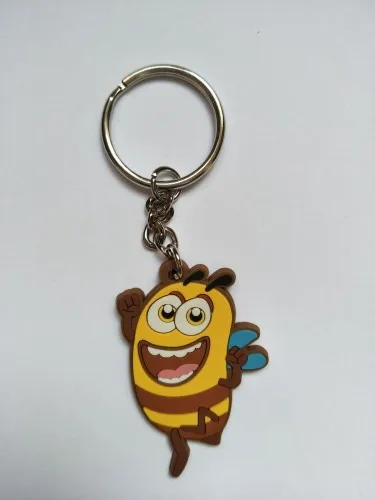 Симпатичные Желтые брелоки пчелы на заказ логотип ПВХ буквы брелок бизнес