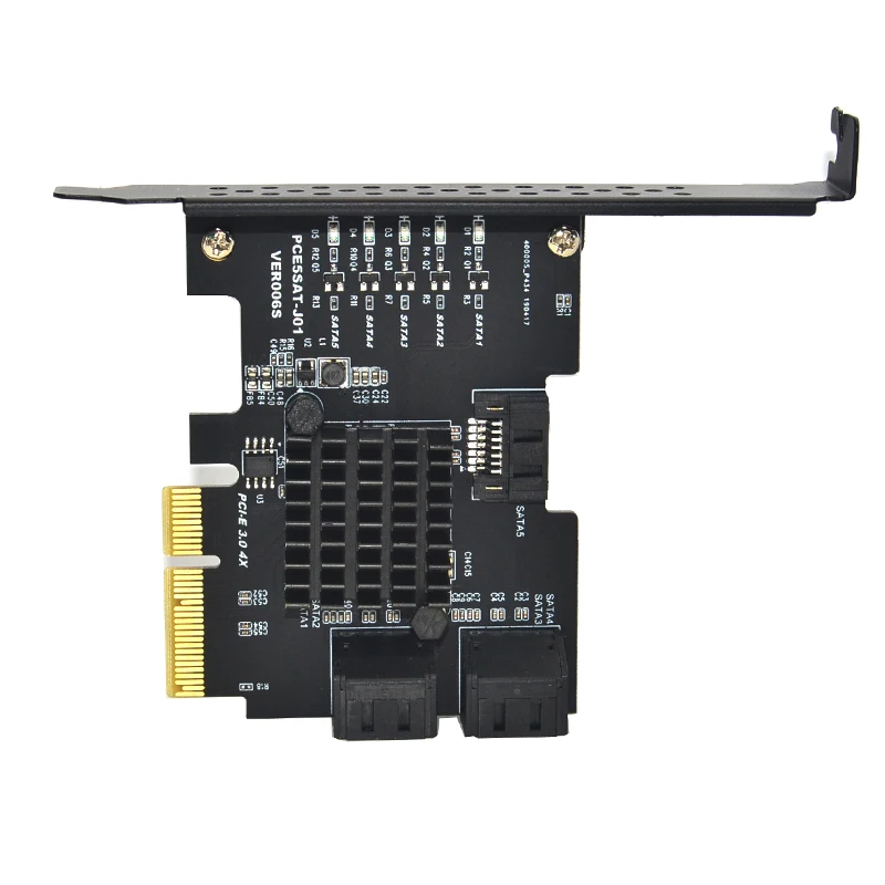 JMS585 чип 5 портов SATA 3 0 к PCIe Плата расширения 4X Gen PCI express адаптер конвертер с