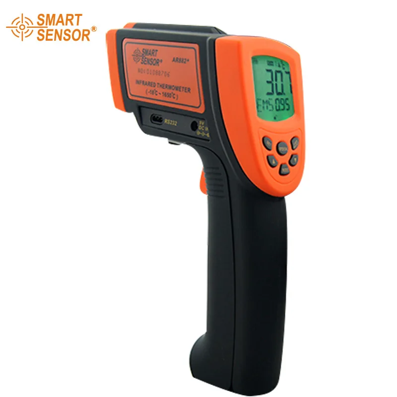 

Smart Sensor AR882+ Online and Offline Record Measured Data and Curve Diagram Analysis Infrared Non-Contact Digital Thermometer