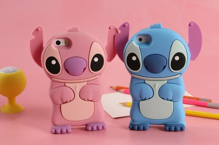 Аниме мультфильм Стич силиконовый 3D милый чехол-накладка для iPhone 6 6s 6G 4 7 iphone6