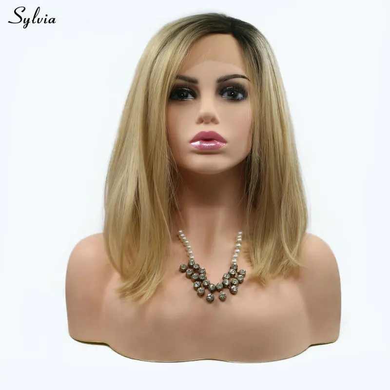 Парик Из прямых синтетических волос Sylvia короткий от темных корней до