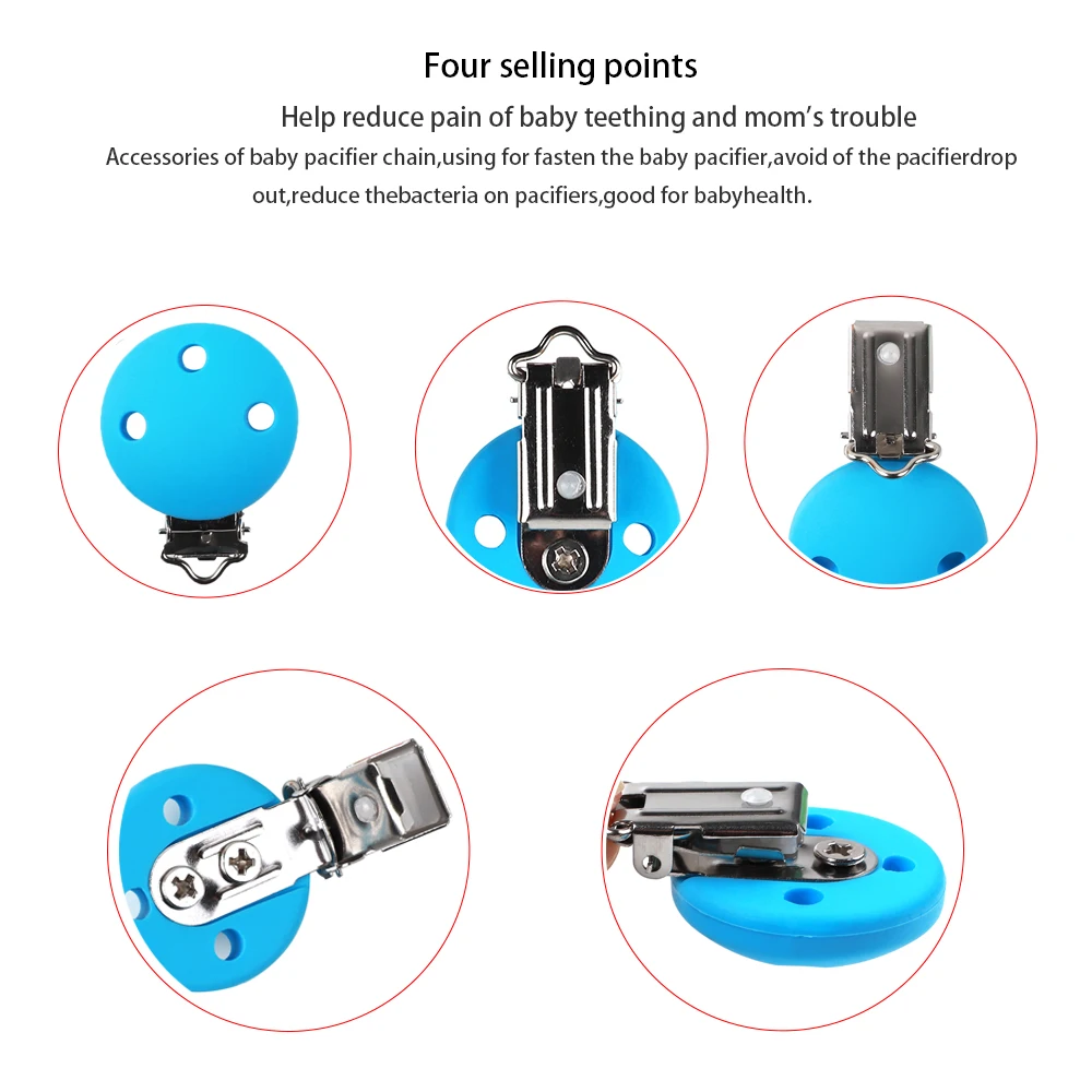 TYRY.HU 2pc Baby Pacifier Chain Dummy Clips Teething Silicone Holder Soothing Pacifier Clips And Accessories BPA Free