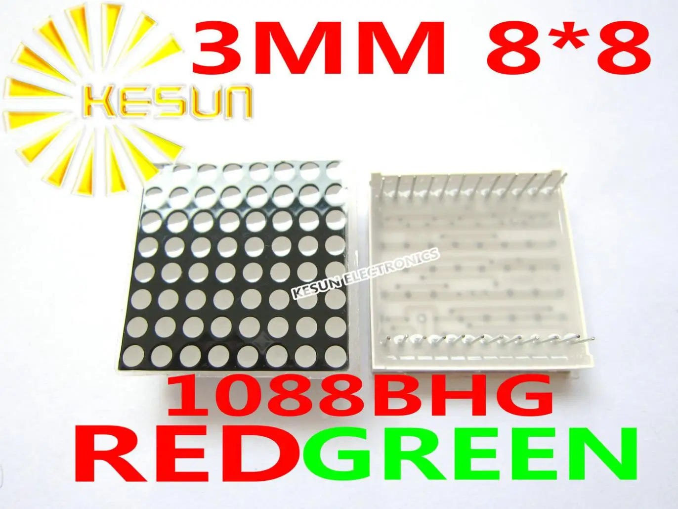 

FREE SHIPPING 10PCS 3MM 8X8 Red Green bi-color Common Anode 32*32 LED Dot Matrix Digital Tube Module 1088BHG LED Display Module