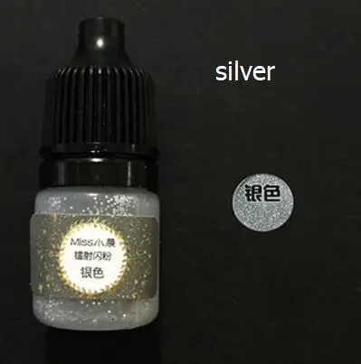 silver Блестящий лазерный порошок, сделай сам, полимерный наполнитель для изготовления украшений, кабошоны, украшение для ногтей, блестящая Галактическая звезда, наполнители для рукоделия - Цвет: silver