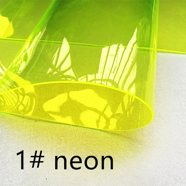 1 neon yellow 7,6*12 дюймов синтетический 0,8 мм толстый твердый ПВХ водонепроницаемый винил кожа ткань для DIY аксессуары - Цвет: 1 neon yellow