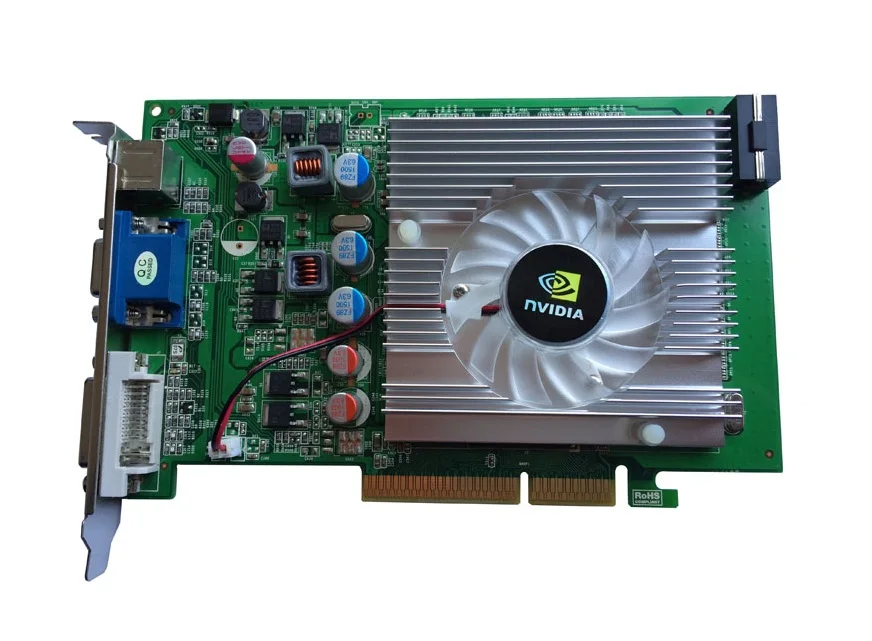 Видеокарта для nVIDIA GeForce 7600GT 6600GT 6200 512 Мб DDR2 AGP 4X 8X VGA DVI| |
