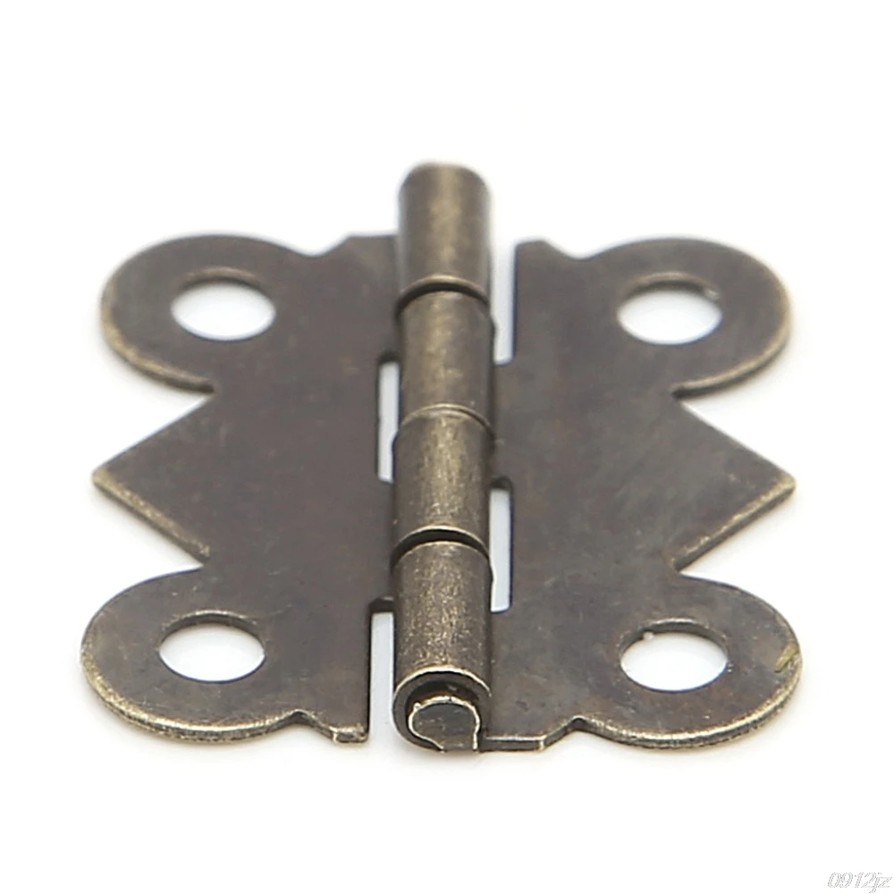 10x Мини Бабочка дверь шкаф ящик ювелирных изделий коробка шарнир мебель 20 мм x 17