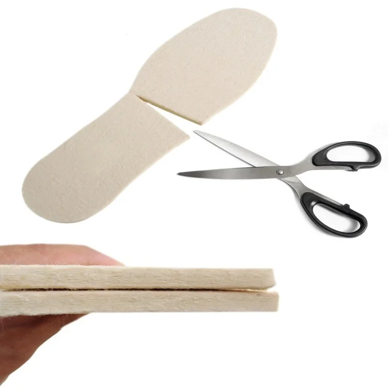 Winter Insoles Pads Warm Shoe Pad Wool Felt Insole Sweat Shock Absorbing Insoles Palmilhas Inlegzolen Accessoire Chaussure