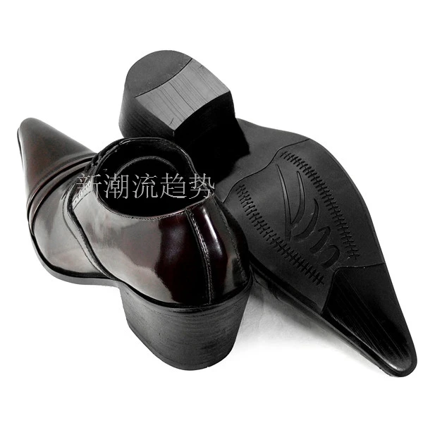 Элегантные Мужские модельные туфли с острым носком на не сужающемся книзу