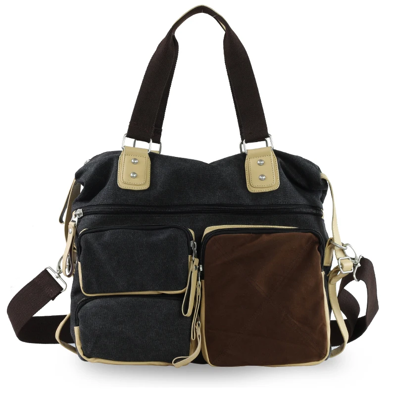 Винтажный Мужской портфель canvs из 100% хлопка в стиле ретро мужская сумка тоут для