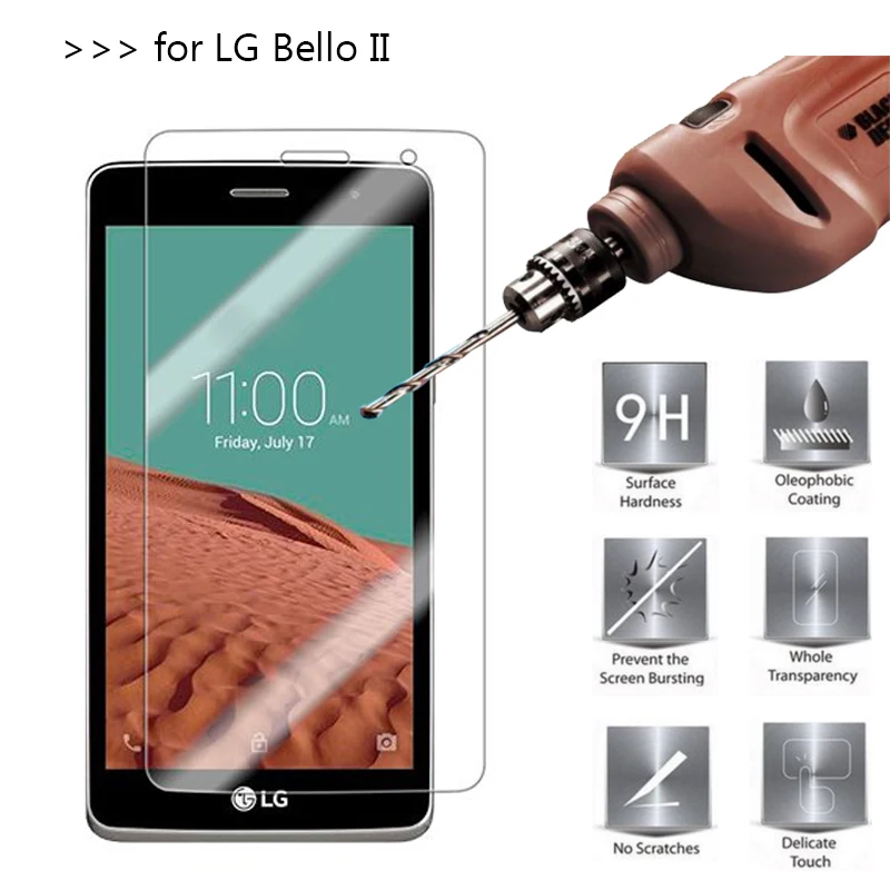 5 шт./лот закаленное Стекло для LG Bello 2 II/премьер II/LG Max/X155 Экран протектор Защитная