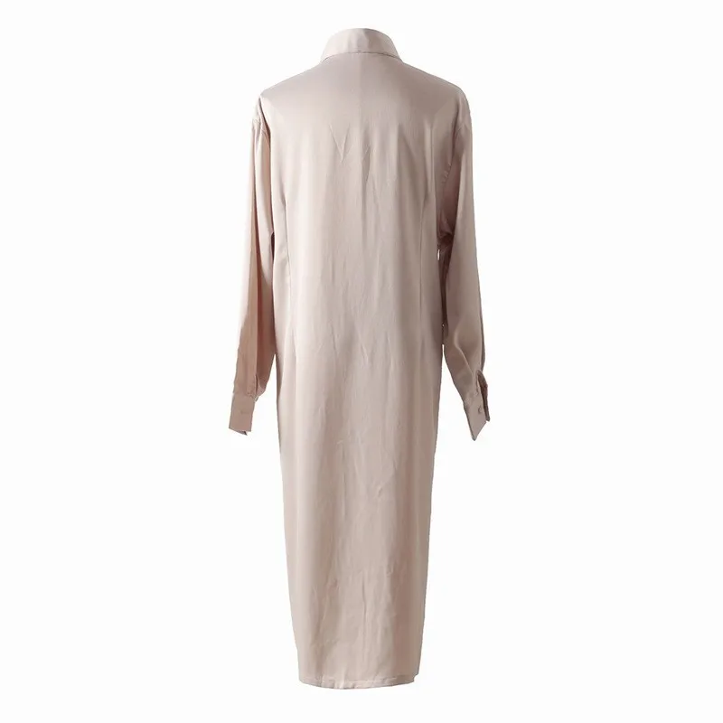 TWOTWINSTYLE атласа карандаш платья женские нагрудные с длинным рукавом Для женщин