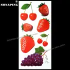 SHNAPIGN вишневая клубника, 3D временная татуировка, боди-арт, флеш-татуировка, наклейка s 19*9 см, водонепроницаемая татуировка, домашний декор, наклейка