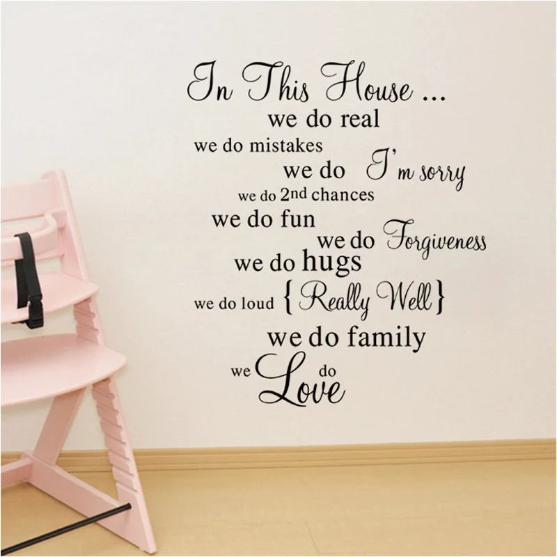 English proverb house rules wall stickers children's room home living decoration | Дом и сад