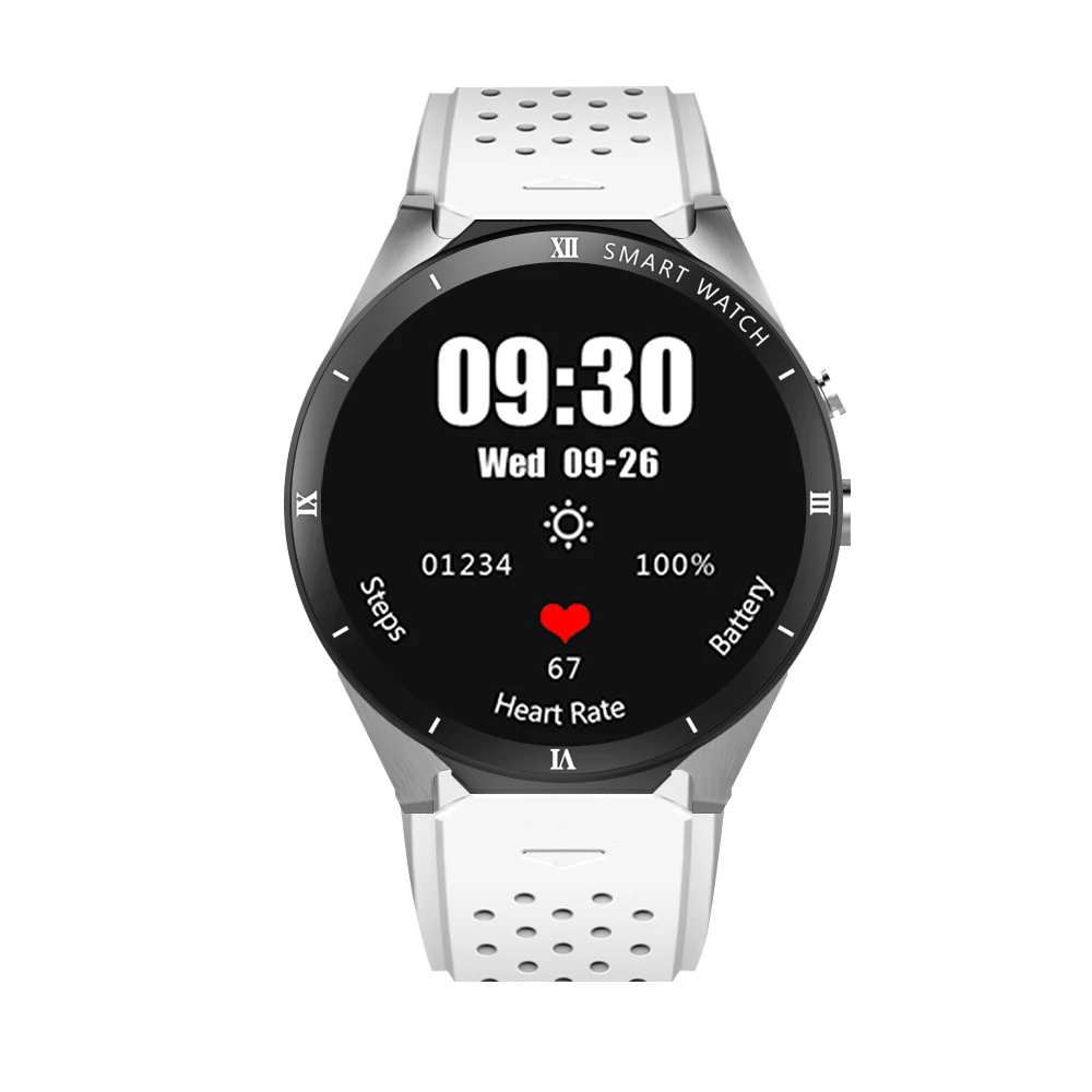 KingWear KW88 Pro 3g Smartwatch телефон BT4.0 1,39 дюймов Android 7,0 MTK6580 четырехъядерный 1. 3g Гц 1 Гб ram 16 Гб rom 350 мАч - Цвет: Белый