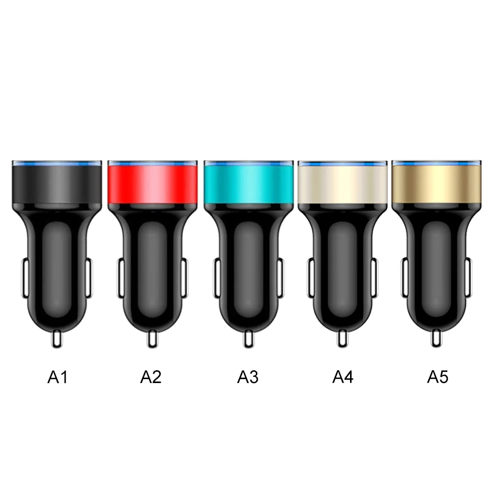 3.1A двойной USB Автомобильное зарядное устройство 2 порта ЖК-дисплей быстрое