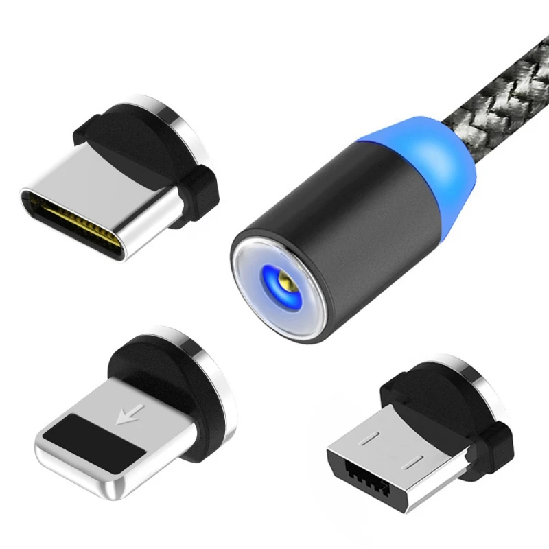 Три в одном Магнитный кабель передачи данных/зарядный для Android/Ios/type-c USB