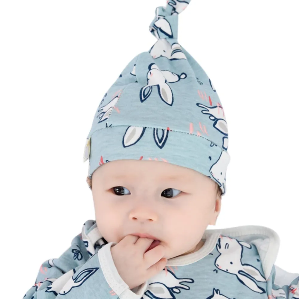 Pretty Newborn Baby Knot Beanies Toddler Girls&ampBoys Cotton Animal Sleep Caps Available in 8 Colors Accossories | Детская одежда и
