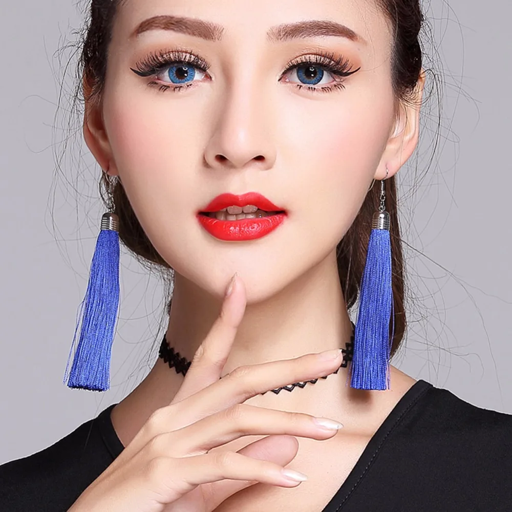 Новинка 2020 женские серьги для латинских танцев один размер