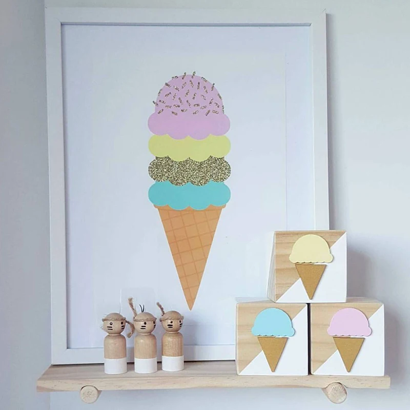 3 предмета в комплекте скандинавский деревянный строительные блоки игрушки для