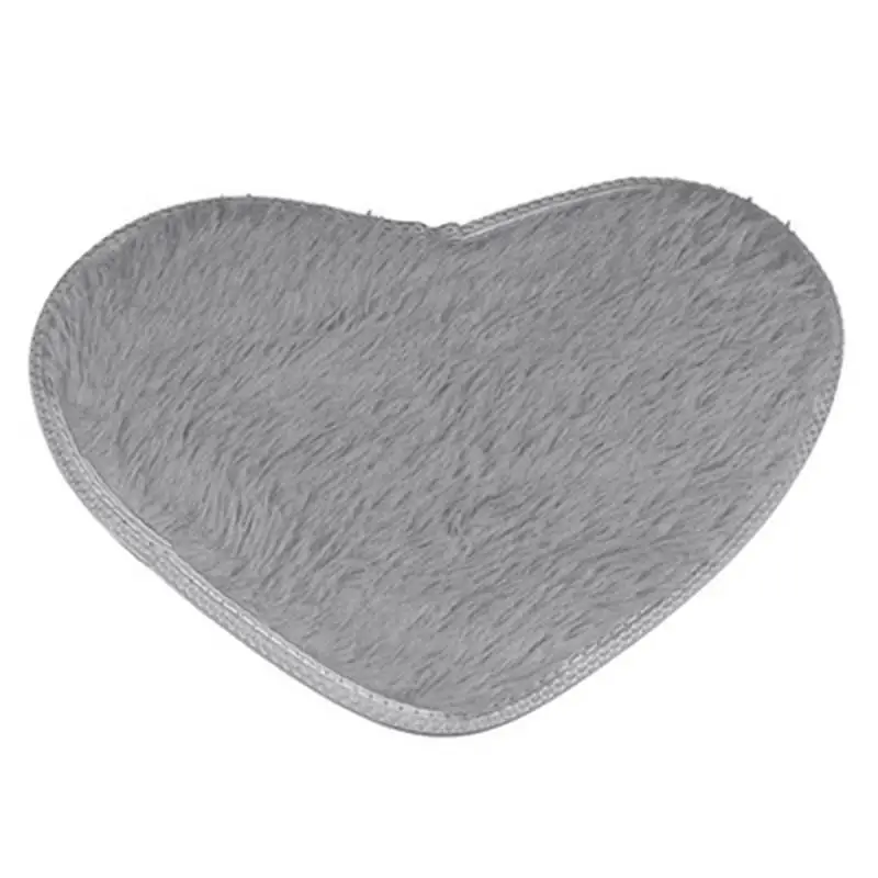 Gray 1 шт. 40*50 см впитывающий пены памяти для ванной напольный для Ванной Душа в форме сердца дверной коврик мягкий коврик из тонкого волокна для дома - Цвет: Gray