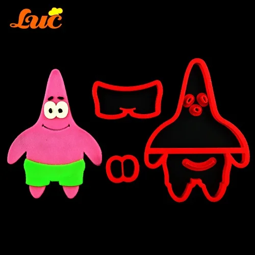 Patrick Star 5 inch Мультяшный персонаж Губка Боб Квадратные Штаны Патрик звезда формочки для печенья инструменты на заказ 3D печатные формочки для помадки формочки для печенья - Цвет: Patrick Star 5 inch