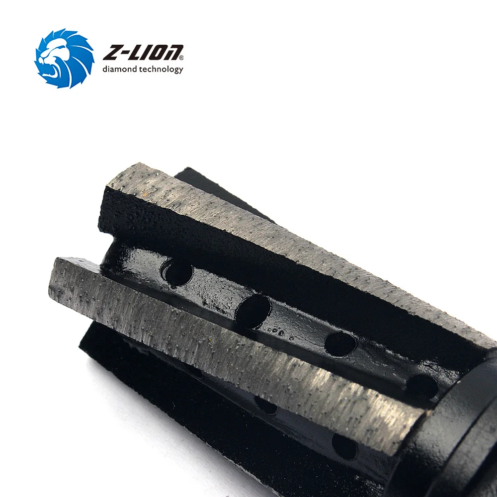 Z-LION, 1 шт., алмазная фреза с ЧПУ, 1/2 дюйма, резьба для гранита, мрамора, шлифования, 5 сегментов, алмазные фрезы