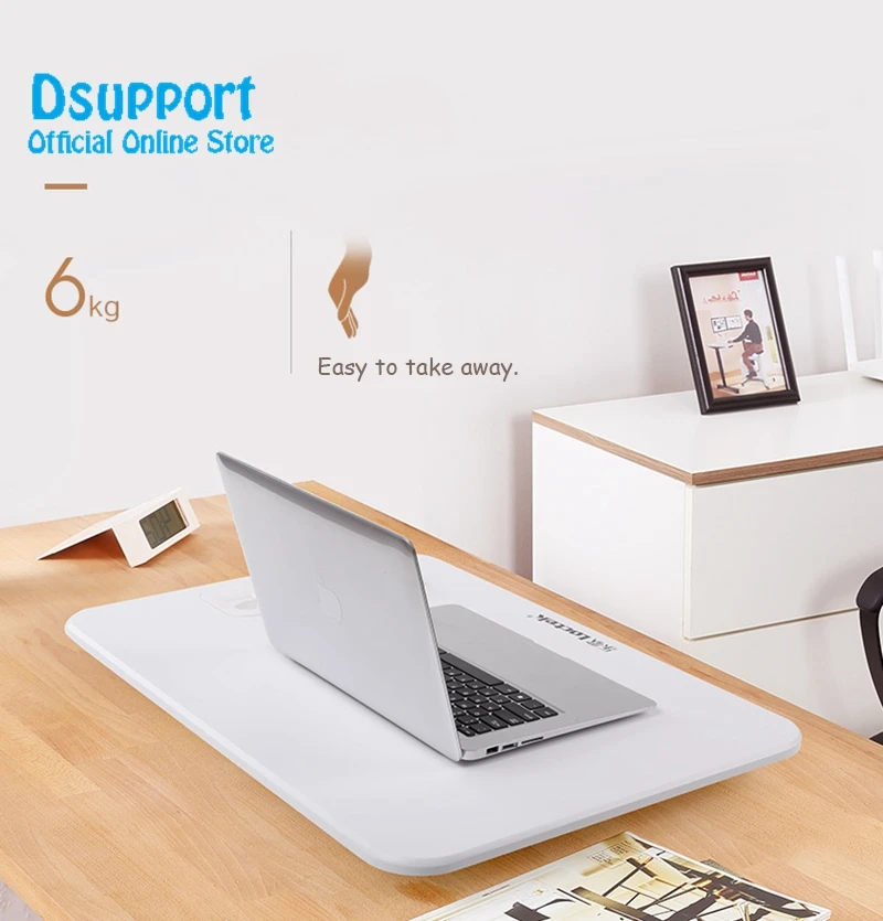 New ariva Ultra thin EasyUp Height Adjustable Sit Stand Desk Riser Foldable Laptop Desk Stand Notebook mn1