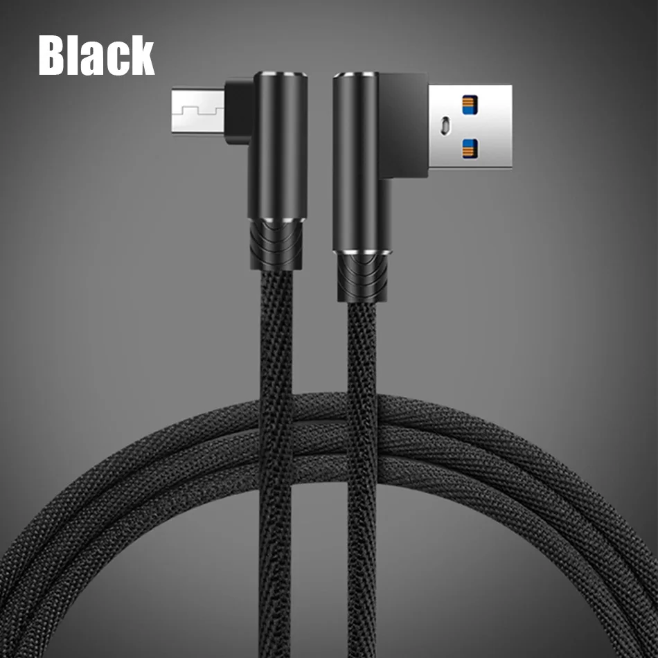 3A быстрая зарядка Micro USB 1 м 2 м 3 м Быстрый кабель для Xiaomi Redmi для samsung для huawei Honor телефон usb кабель для зарядки данных шнур - Цвет: black