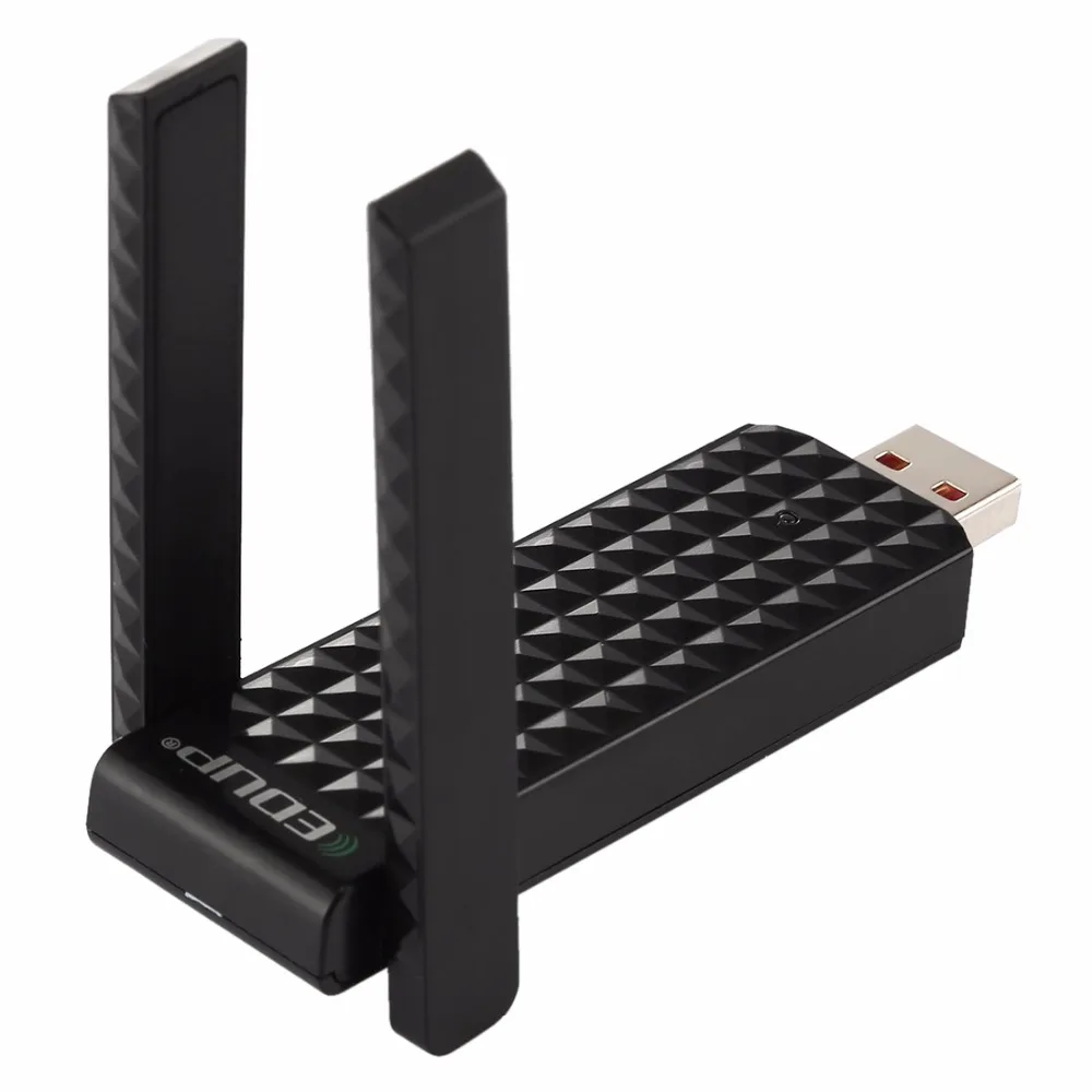Двухдиапазонный беспроводной адаптер EDUP 600 Мбит/с 2 4 ГГц/5 ГГц 11AC USB 0 сетевая карта