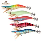 Реалистичная искусственная рыба Hyaena 5 шт., искусственный крючок для кальмара, джиг для дерева, креветки, приманка, жесткая приманка, осьминог
