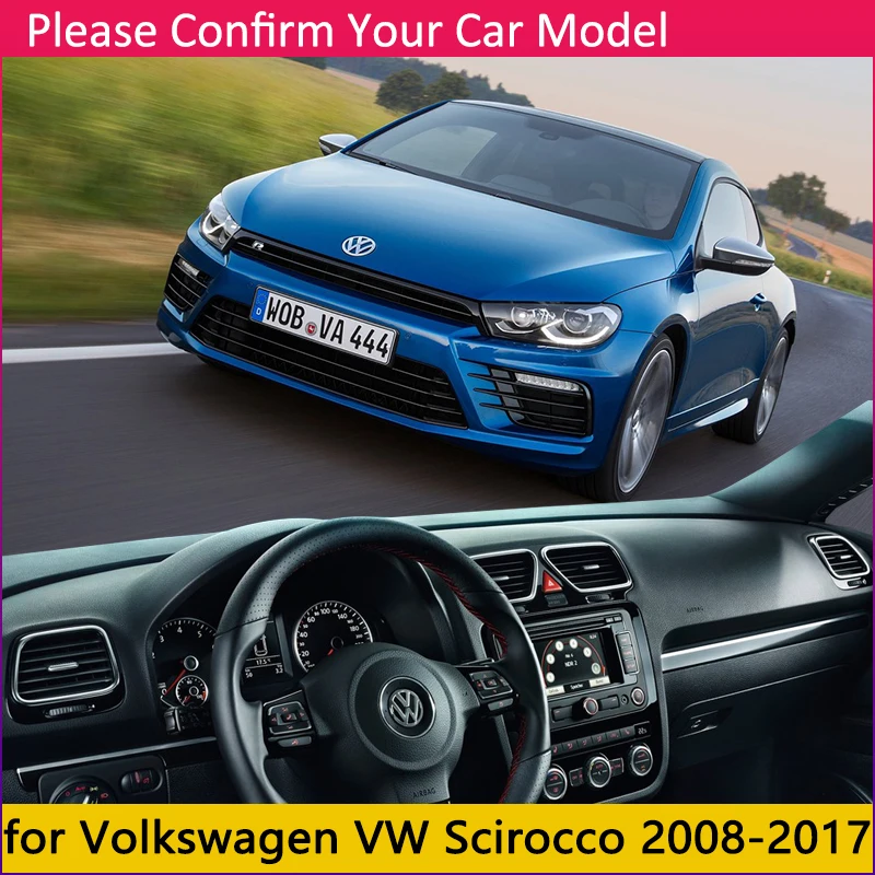 Для Volkswagen VW Scirocco 2008 ~ 2017 Противоскользящий коврик на приборную панель