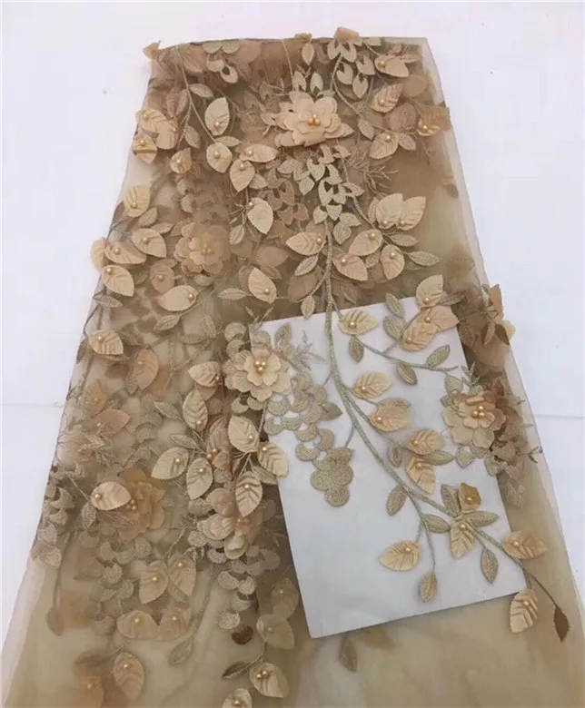 Высокое качество оптовая продажа 100% полиэстер африканские цветы тюль кружево