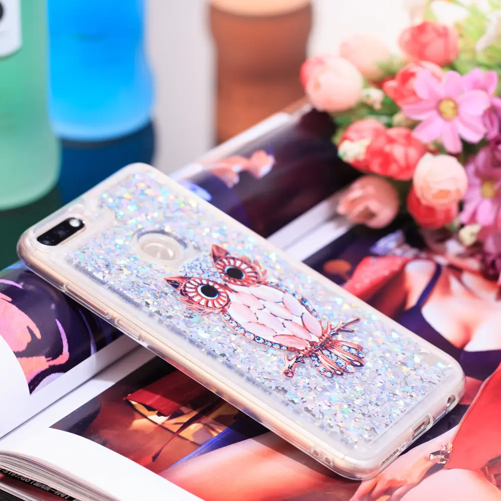 Зыбучий песок чехол для Huawei Y6 2018 ATU L11 L21 Y 6 динамический Жидкий телефона ATU-L11 ATU-L21