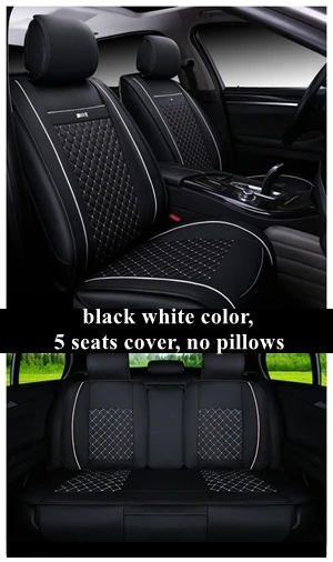 black white standad Автокресло Обложка для Audi a1, a2, a3, a4, a5, a6, a4 b8, a4 b6, a3 8 P, a6 c5, a4 b7, a6 c6, q5, q7, alfa Romeo 159 Lada granta Веста - Название цвета: black white standad
