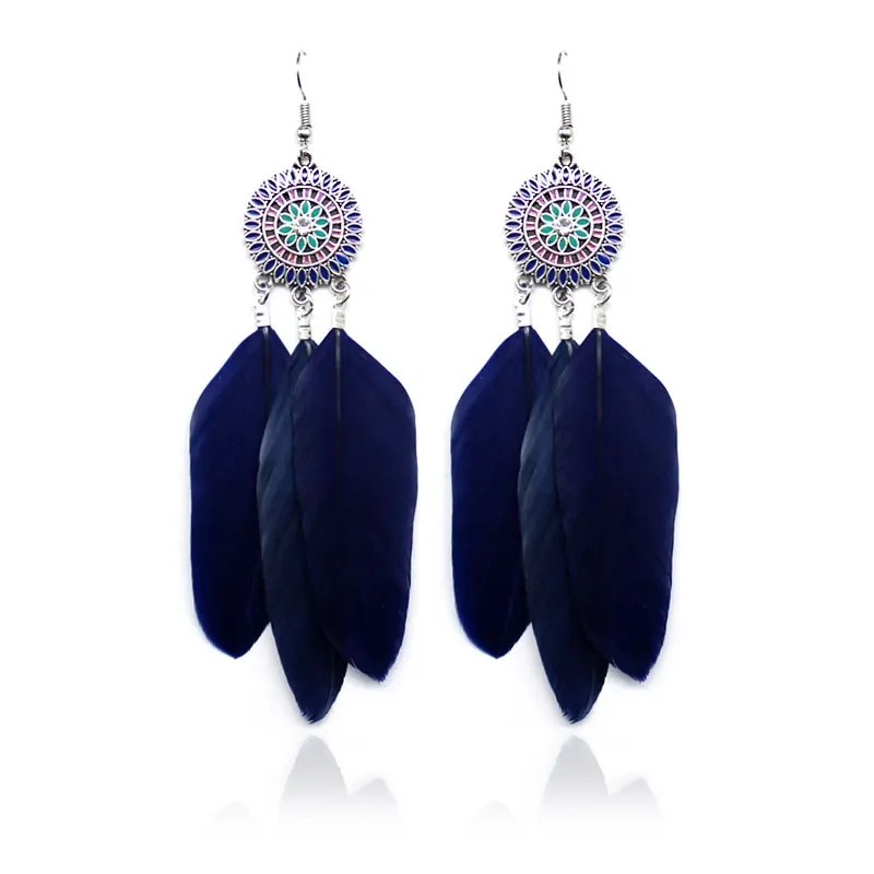 Женские эмалированные серьги-Подсолнухи в богемном этническом стиле | Украшения