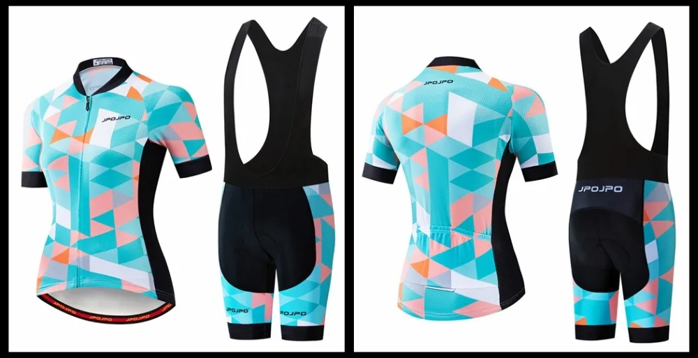 JPOJPO Pro Team Велоспорт Джерси Набор для женщин MTB велосипедная одежда анти-УФ велосипедная одежда короткий рукав велосипедная одежда uniforme