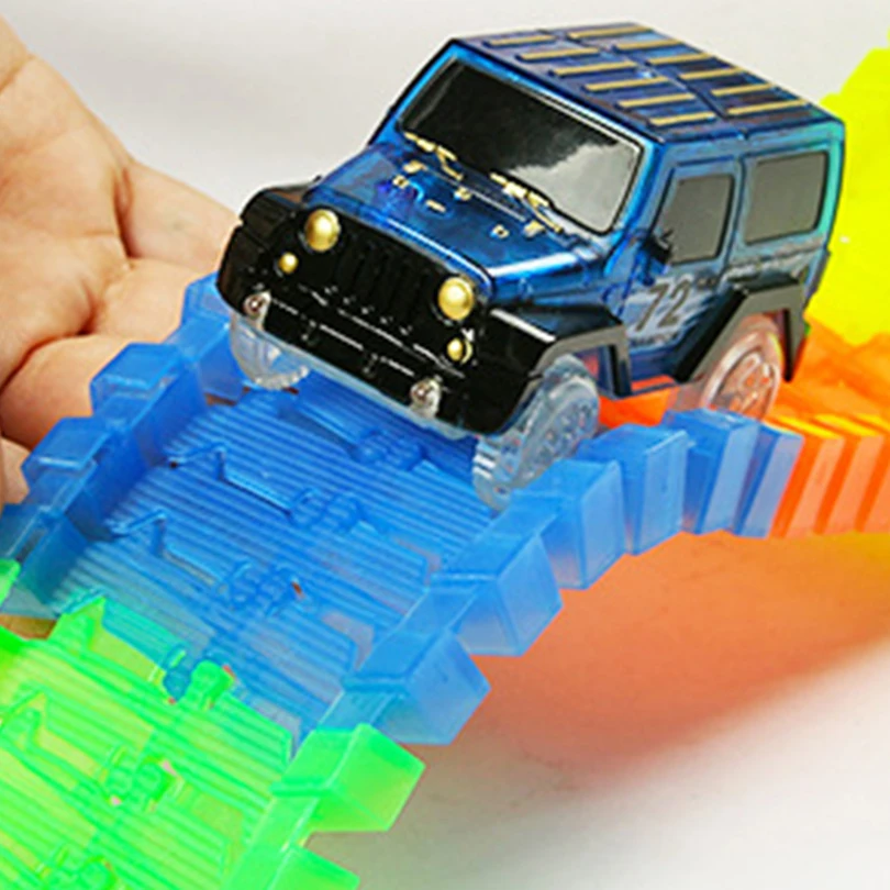 165 шт. роликовая светящаяся дорожка забавная игрушечная гоночная машина мигающая