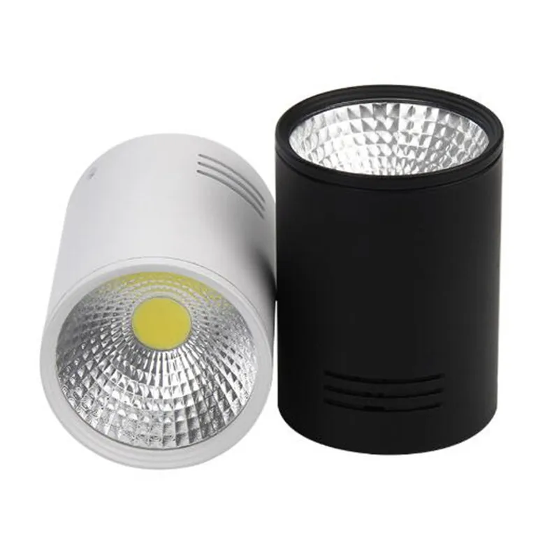 Светодио дный светильник 10 Вт 15 Вт круглый поверхностного монтажа затемнения удара светодио дный потолочные светильники пятно света Белый Черный AC85-265V