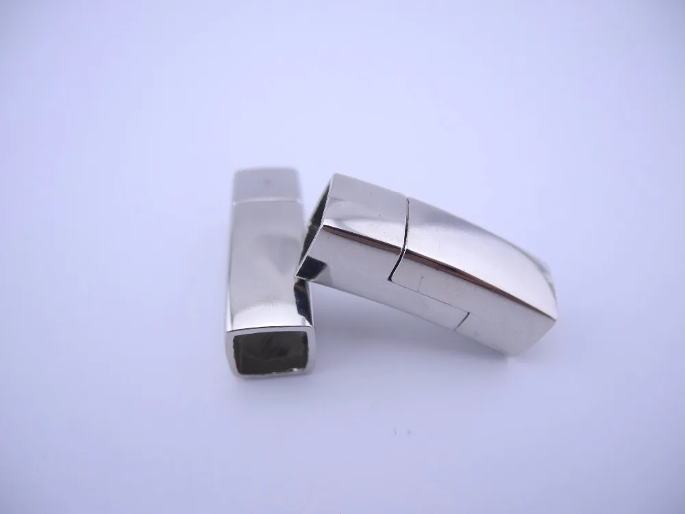 

5 Sets 7.8x8.04mm Shiny Rhodium Strong Magnetic Bracelet Clasp For Leather Cord--CLP1262AS