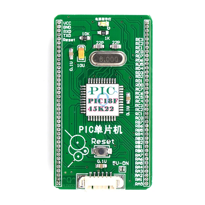 

For PIC microcontroller PIC core pic18f45k22